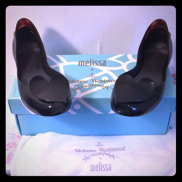 Vivienne Westwood Shoes - 🆕Black Vivienne Westwood Anglomania+Melissa Flat
